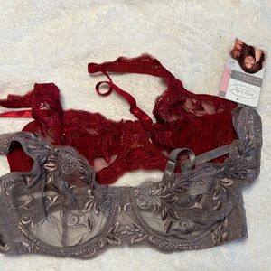 Two Kathy Ireland 34B push up bras